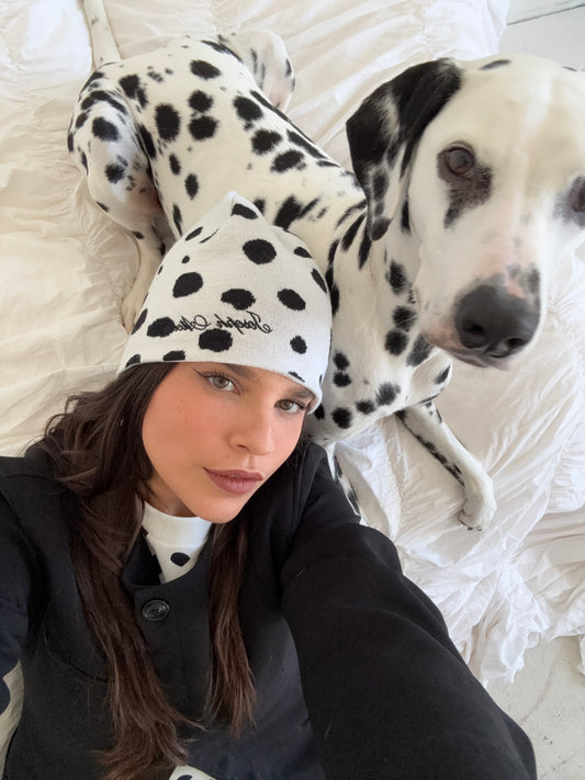 beanie hat dalmatian
