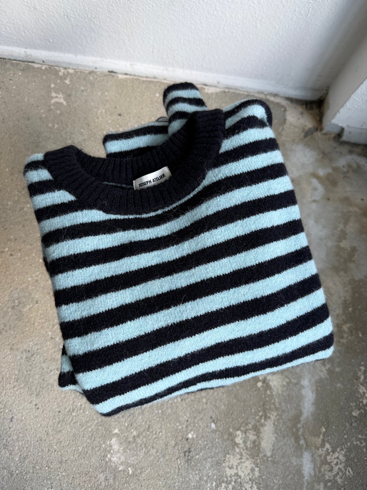 soft crewneck sweater azure