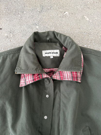double collar jacket olive