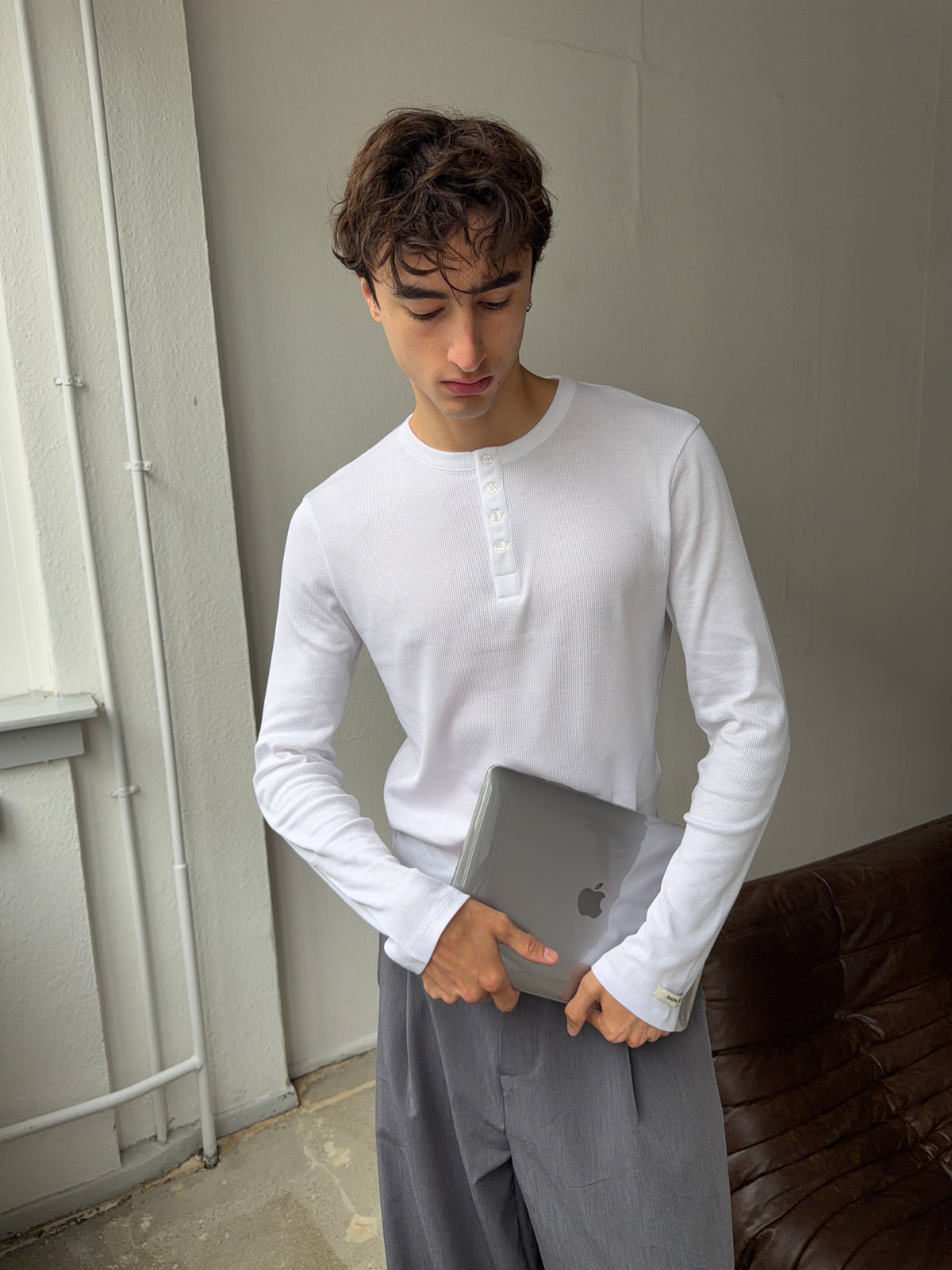 rib henley longsleeve