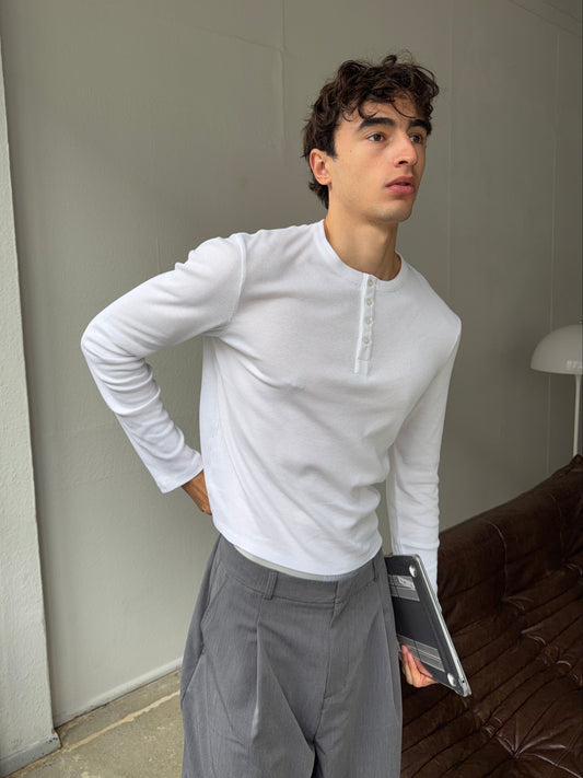 rib henley longsleeve