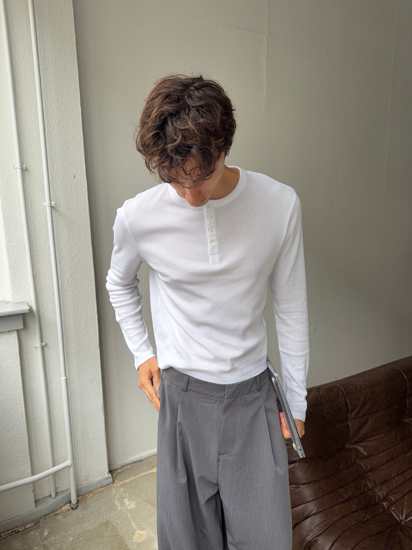 rib henley longsleeve