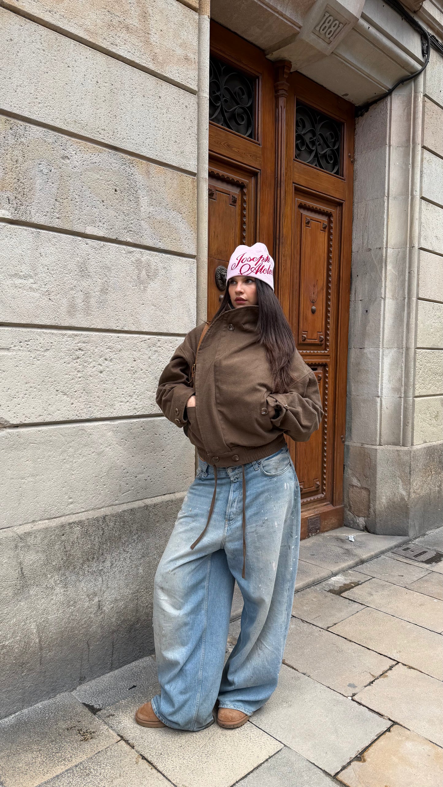 beanie hat cherry blossom