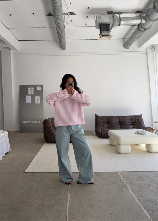 timeless oversized denim light wash