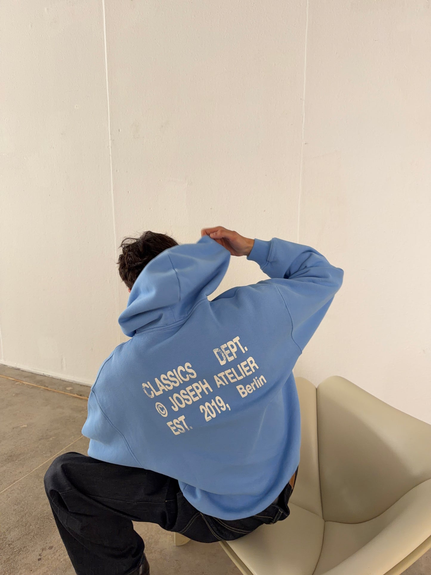 classic hoodie cobalt blue - classics dept.