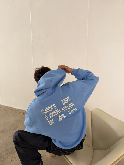 classic hoodie cobalt blue - classics dept.