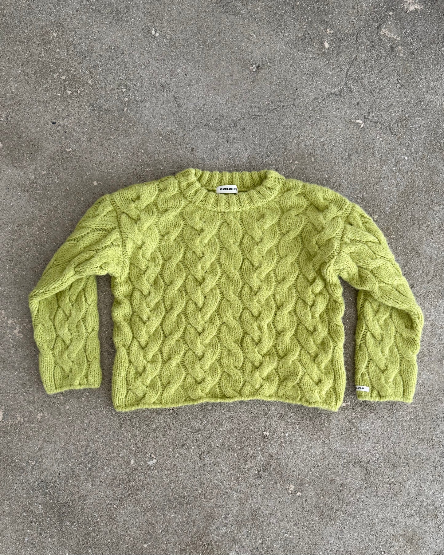 soft cable sweater green