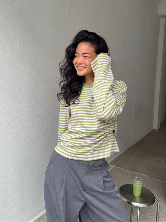 classic longsleeve strawberry matcha