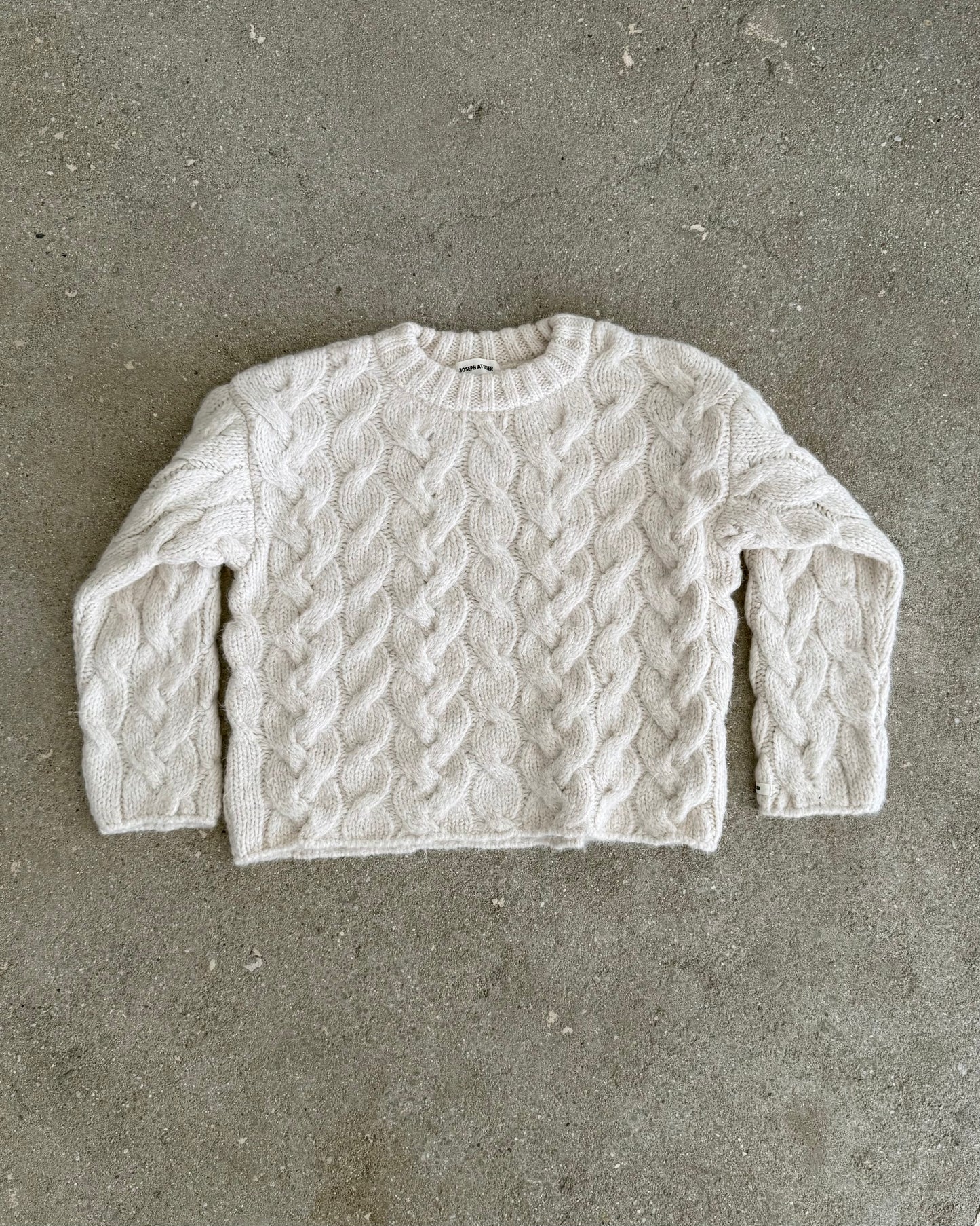 soft cable sweater cream