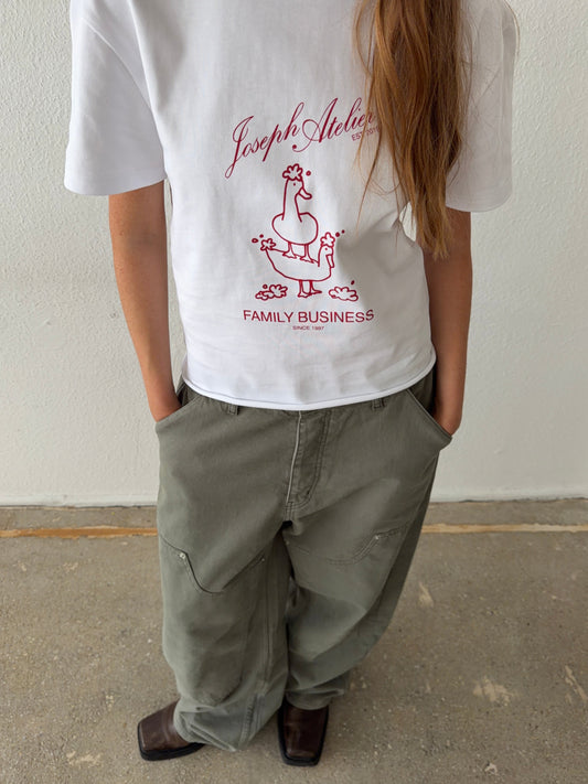 boxy tee cropped family business