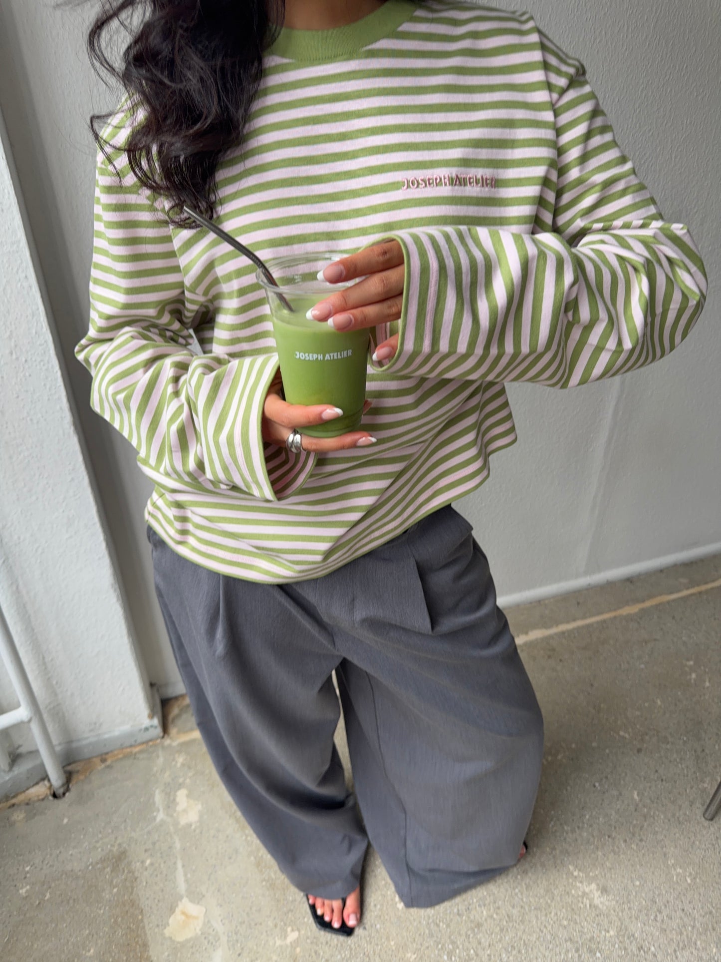 classic longsleeve strawberry matcha