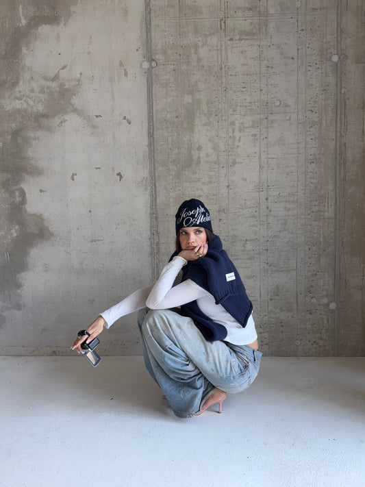 beanie hat navy