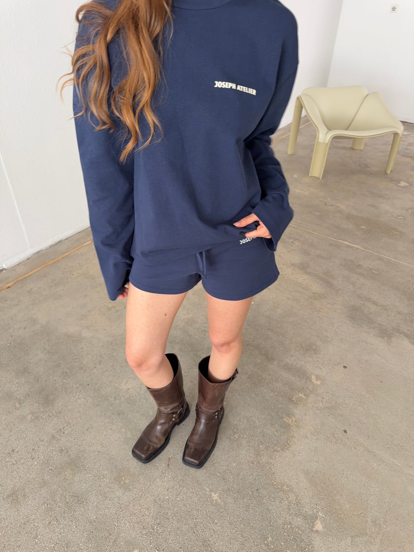 mini sweatshorts navy