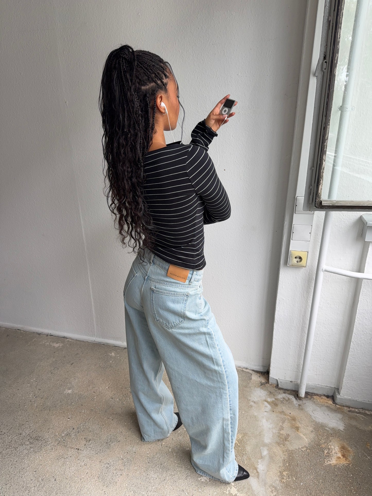 straight neckline longsleeve