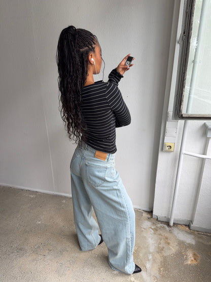 straight neckline longsleeve