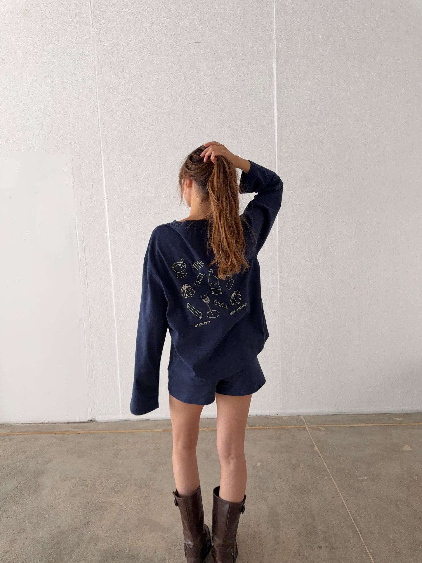 classic longsleeve navy - essentials