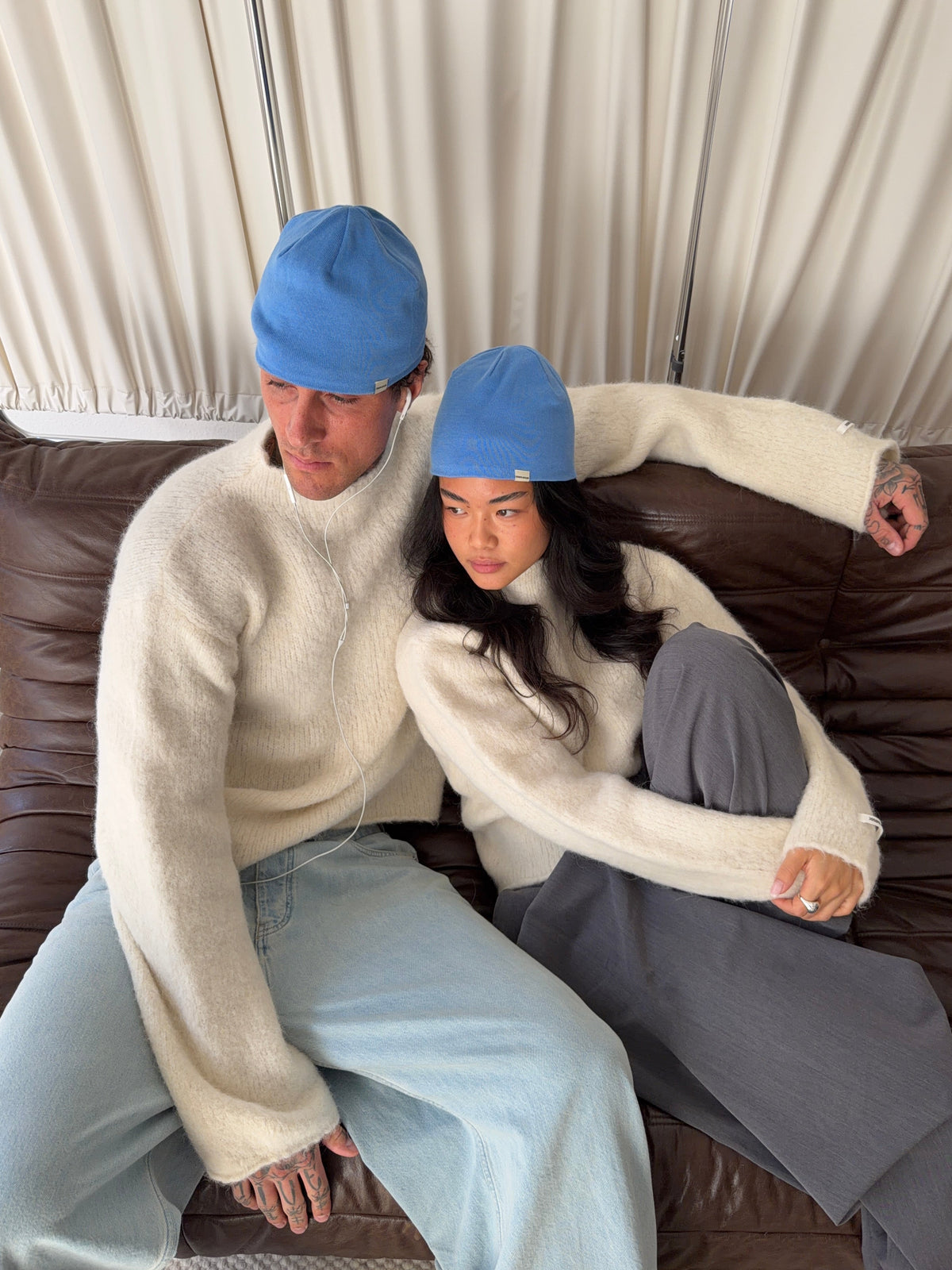beanie hat blue