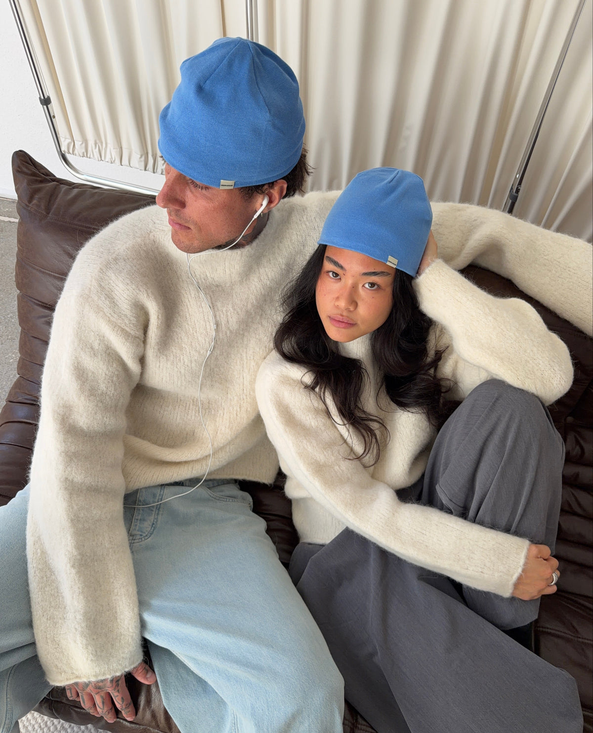 beanie hat blue