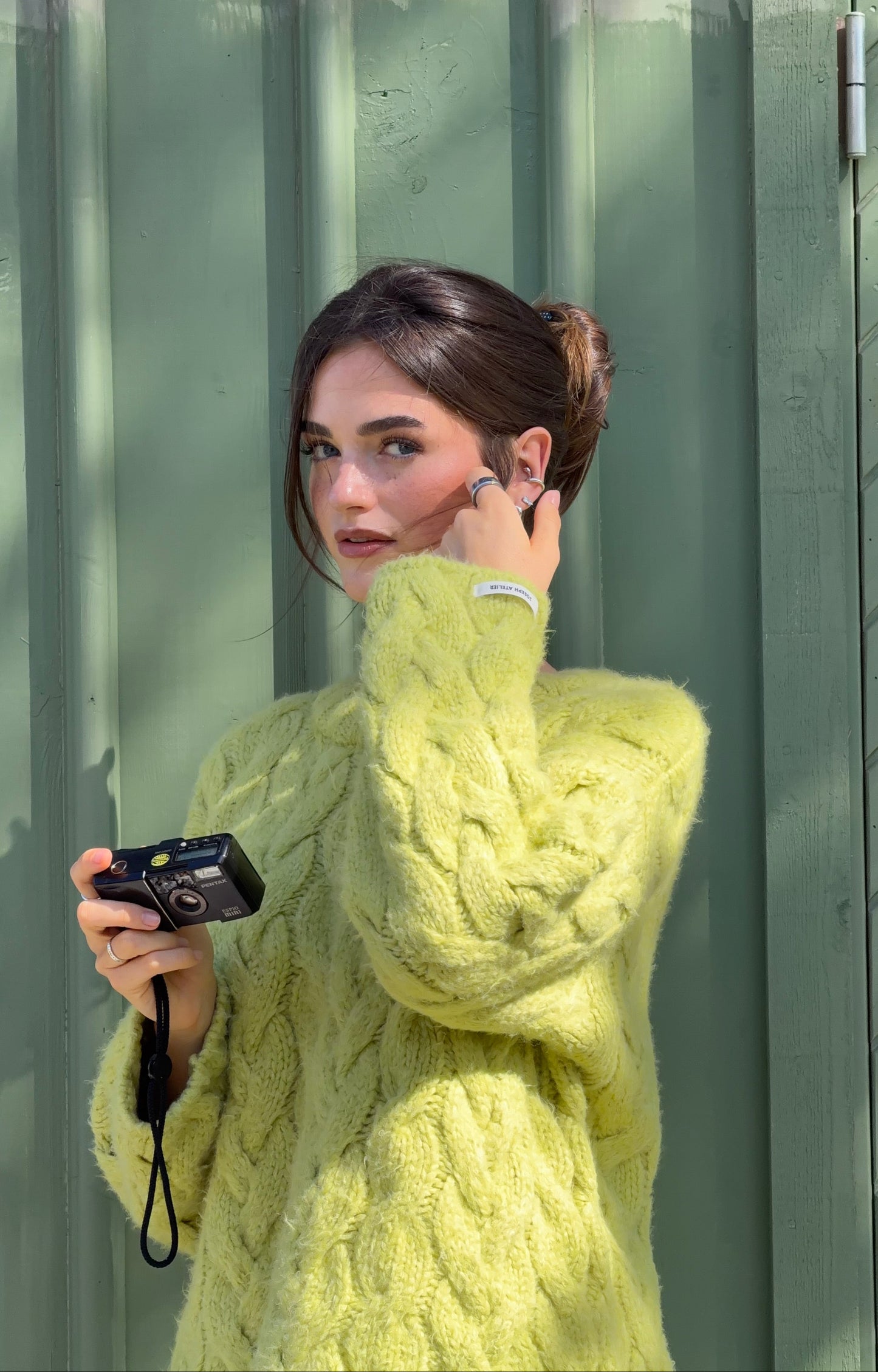 soft cable sweater green
