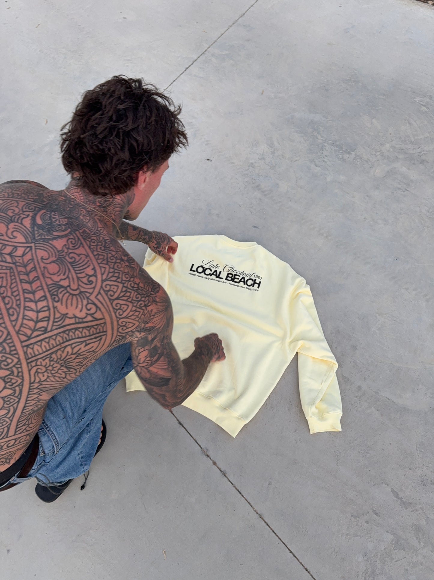classic sweater local beach
