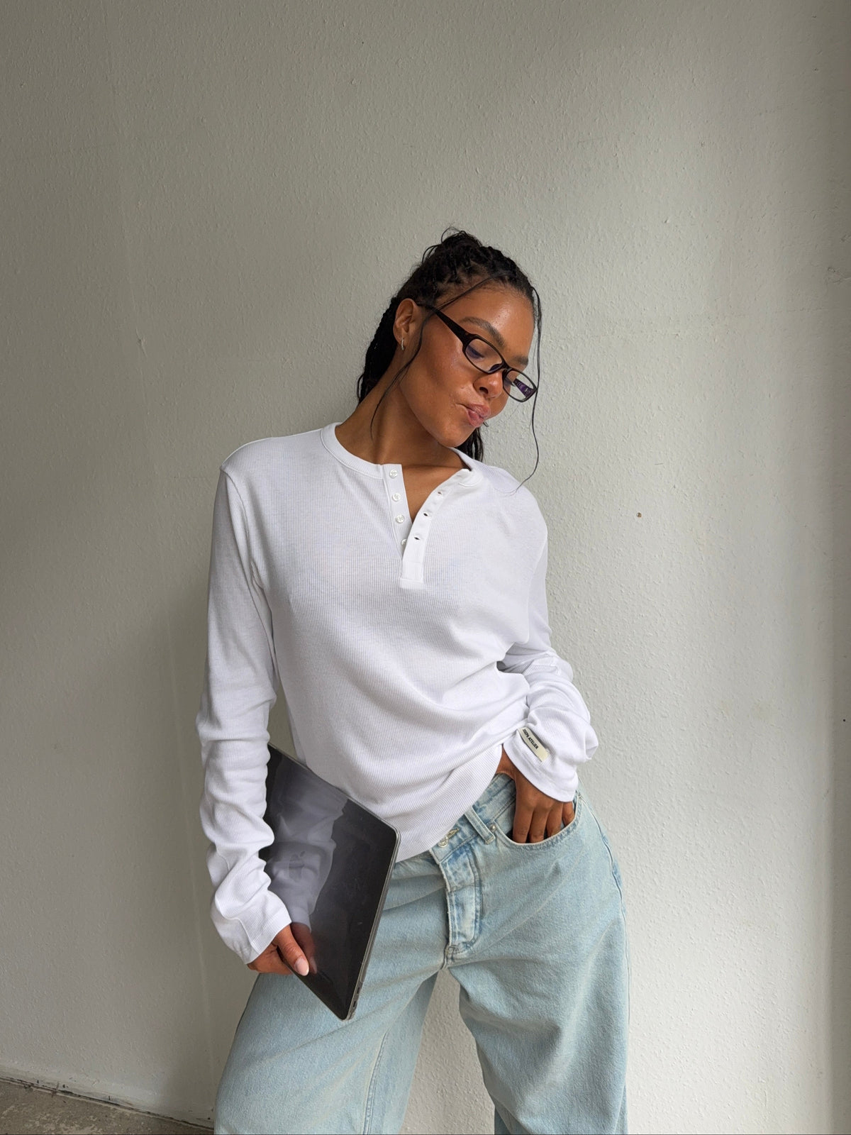 rib henley longsleeve