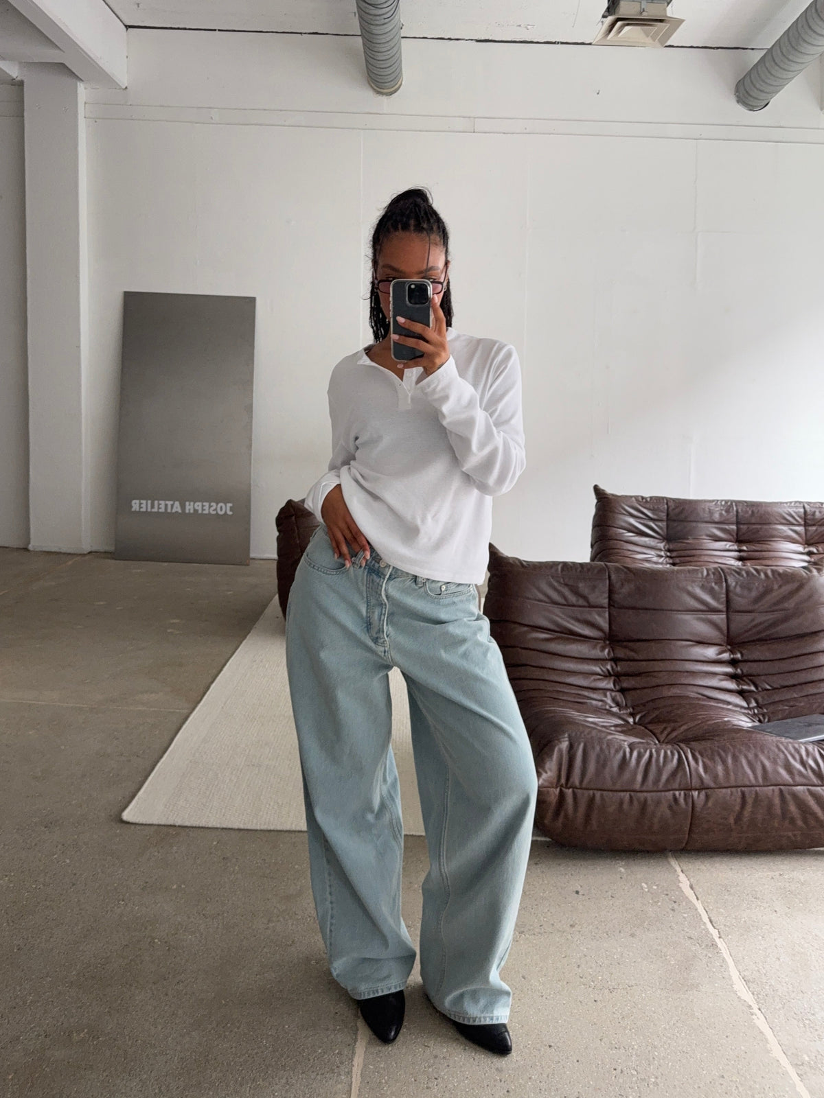 timeless oversized denim light wash