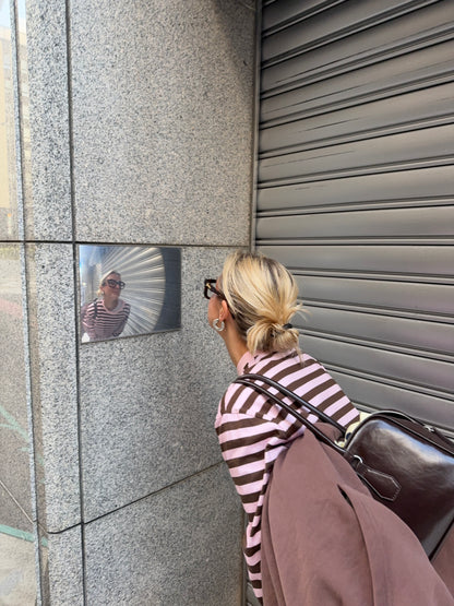 classic longsleeve - pink/brown stripes