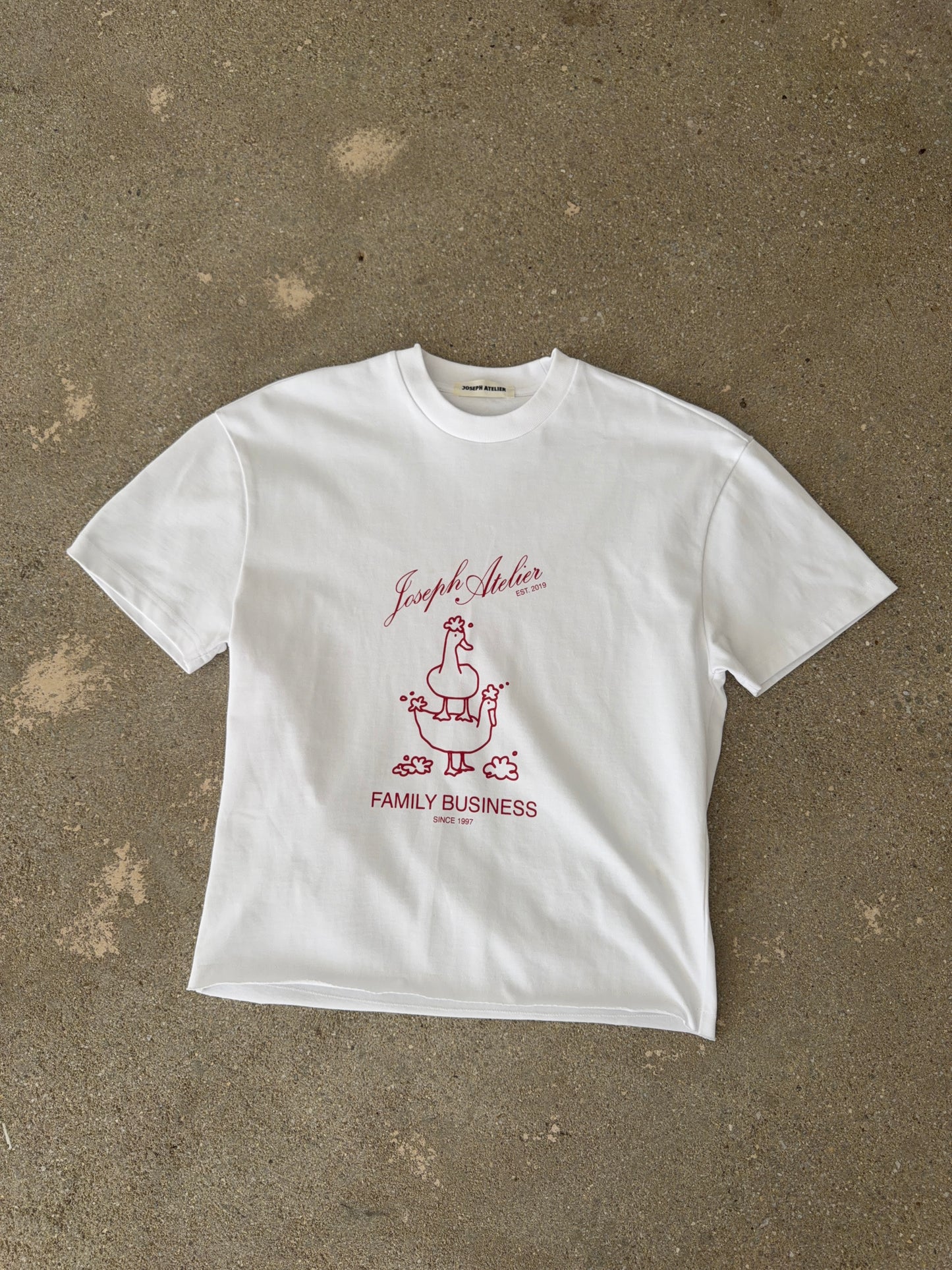 boxy tee cropped white - family business
