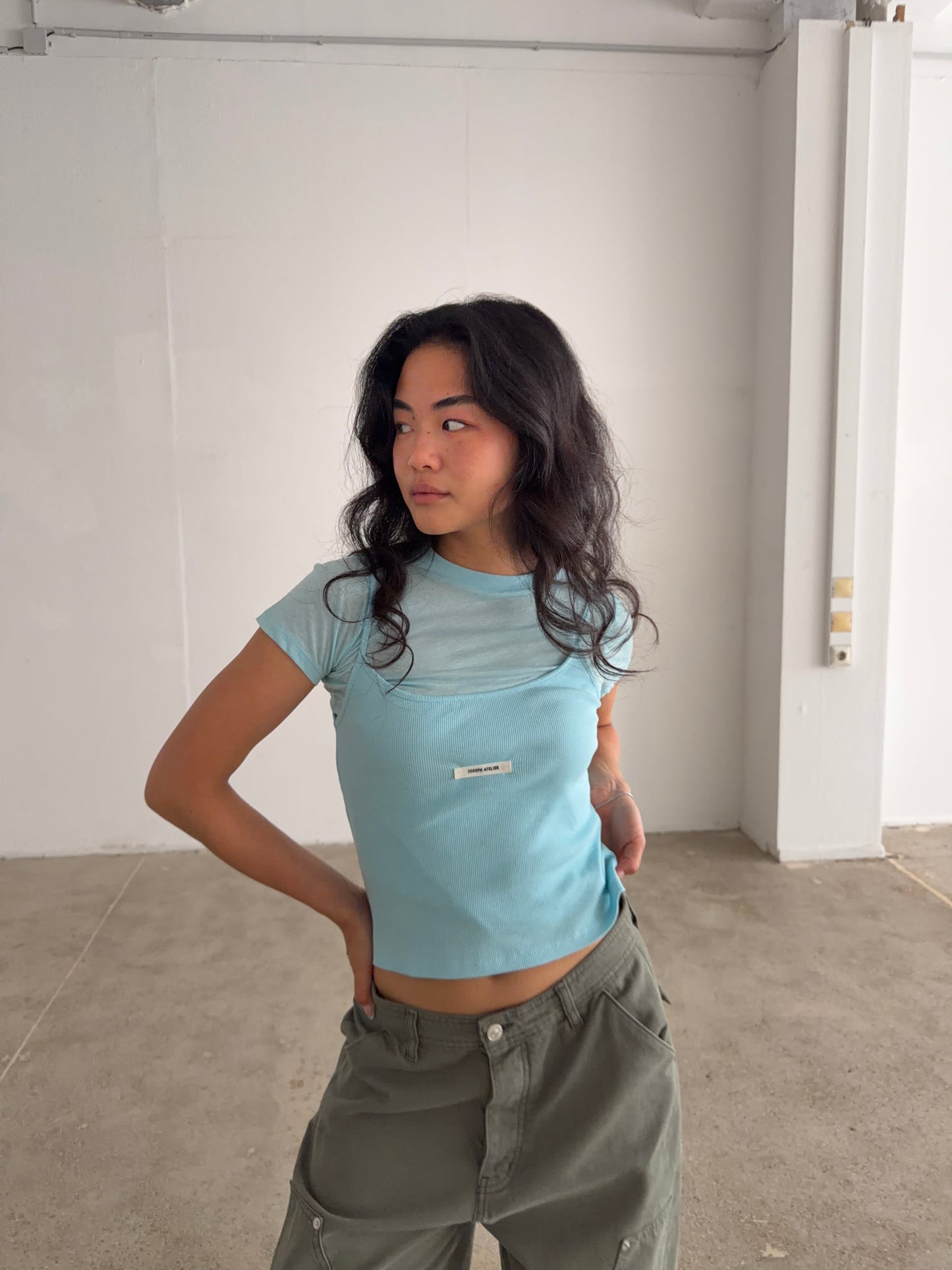 layered essential shortsleeve turquoise