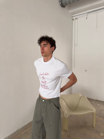 boxy tee cropped white - family business