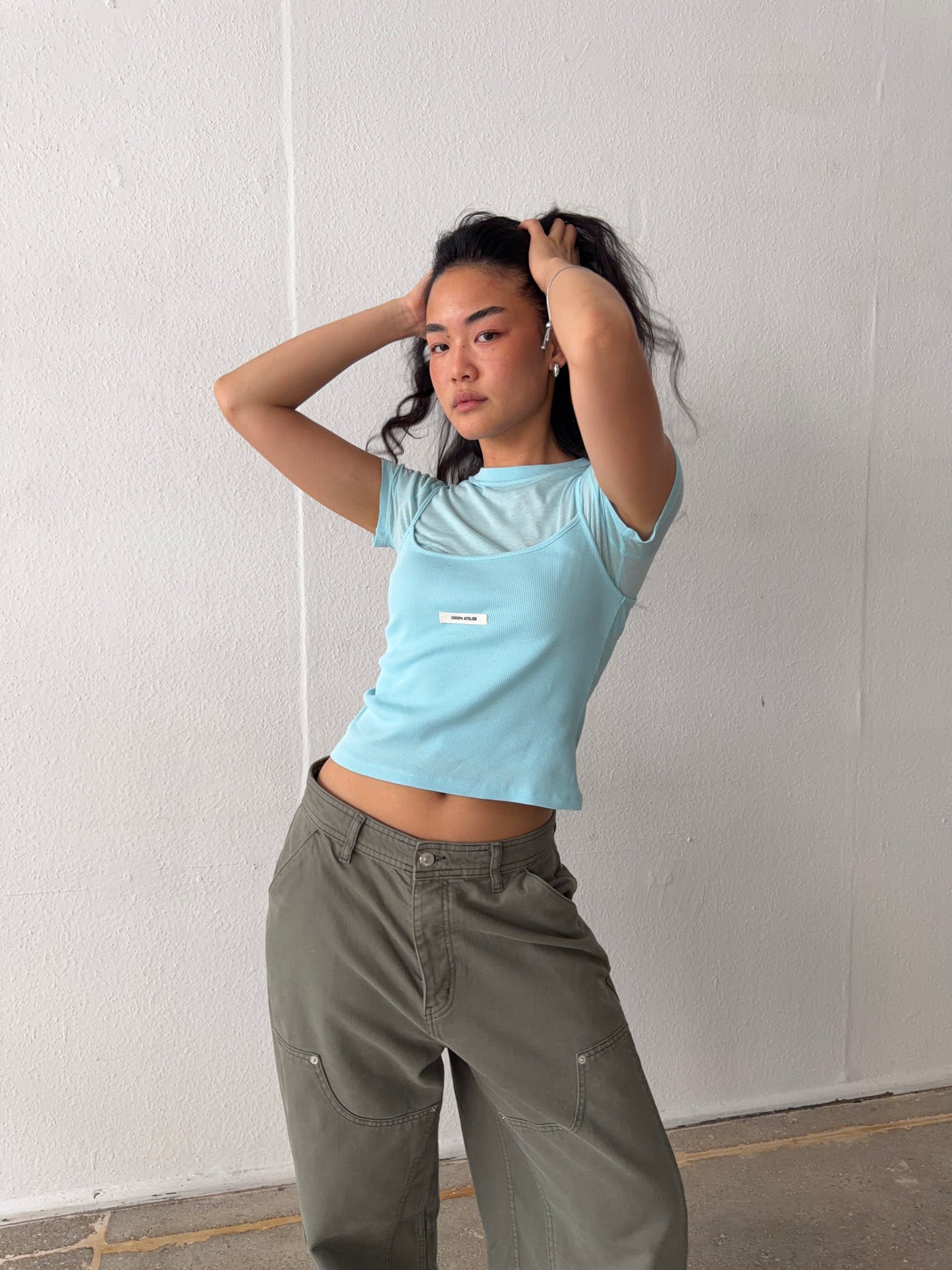 layered essential shortsleeve turquoise
