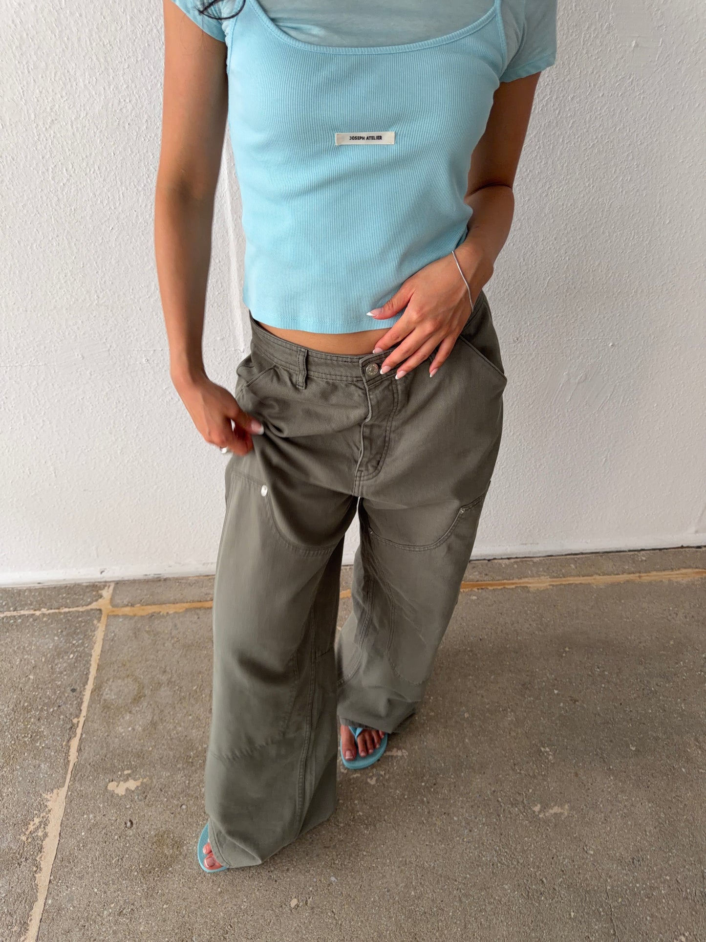 layered essential shortsleeve turquoise