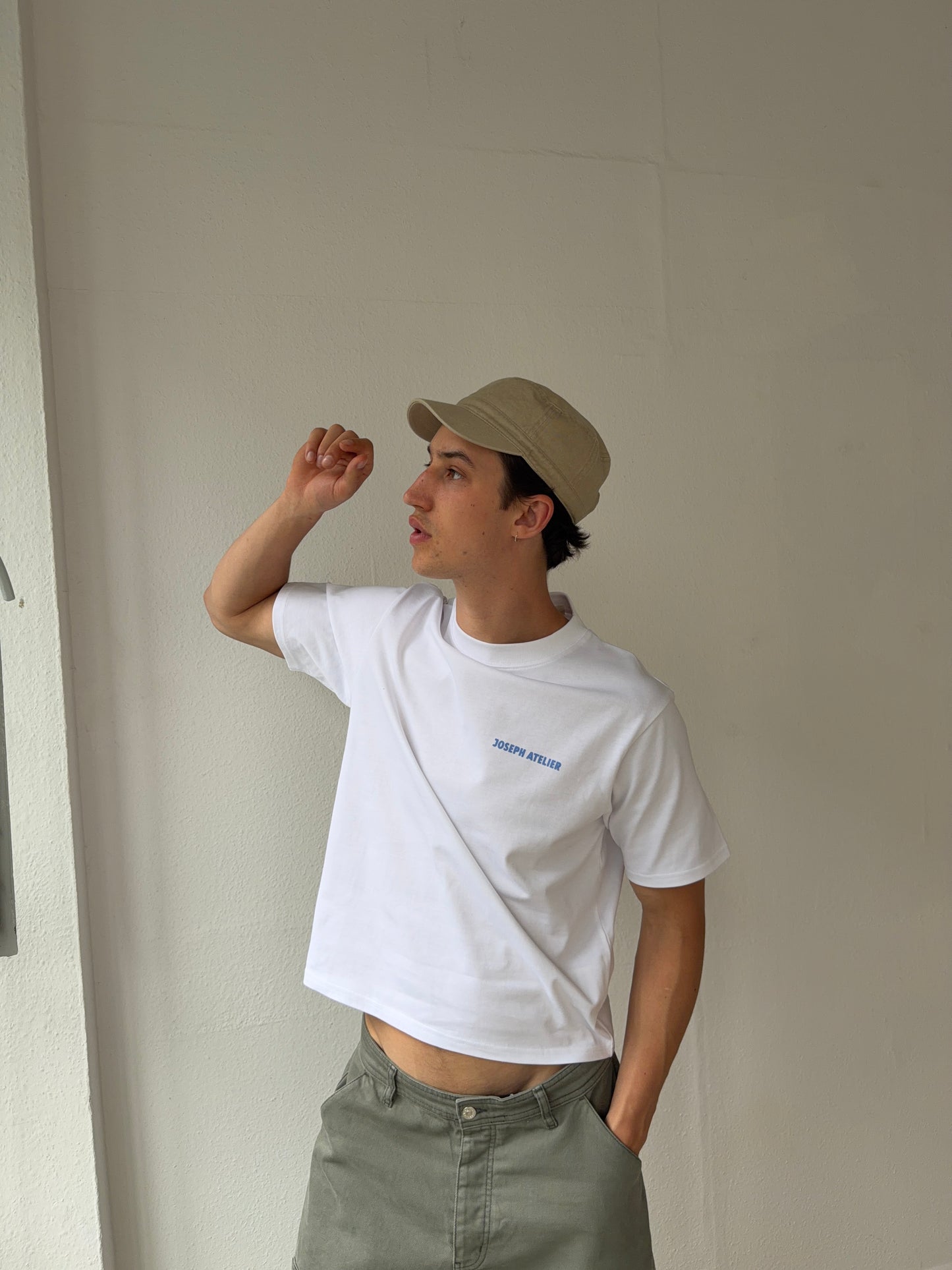 boxy tee white - local beach