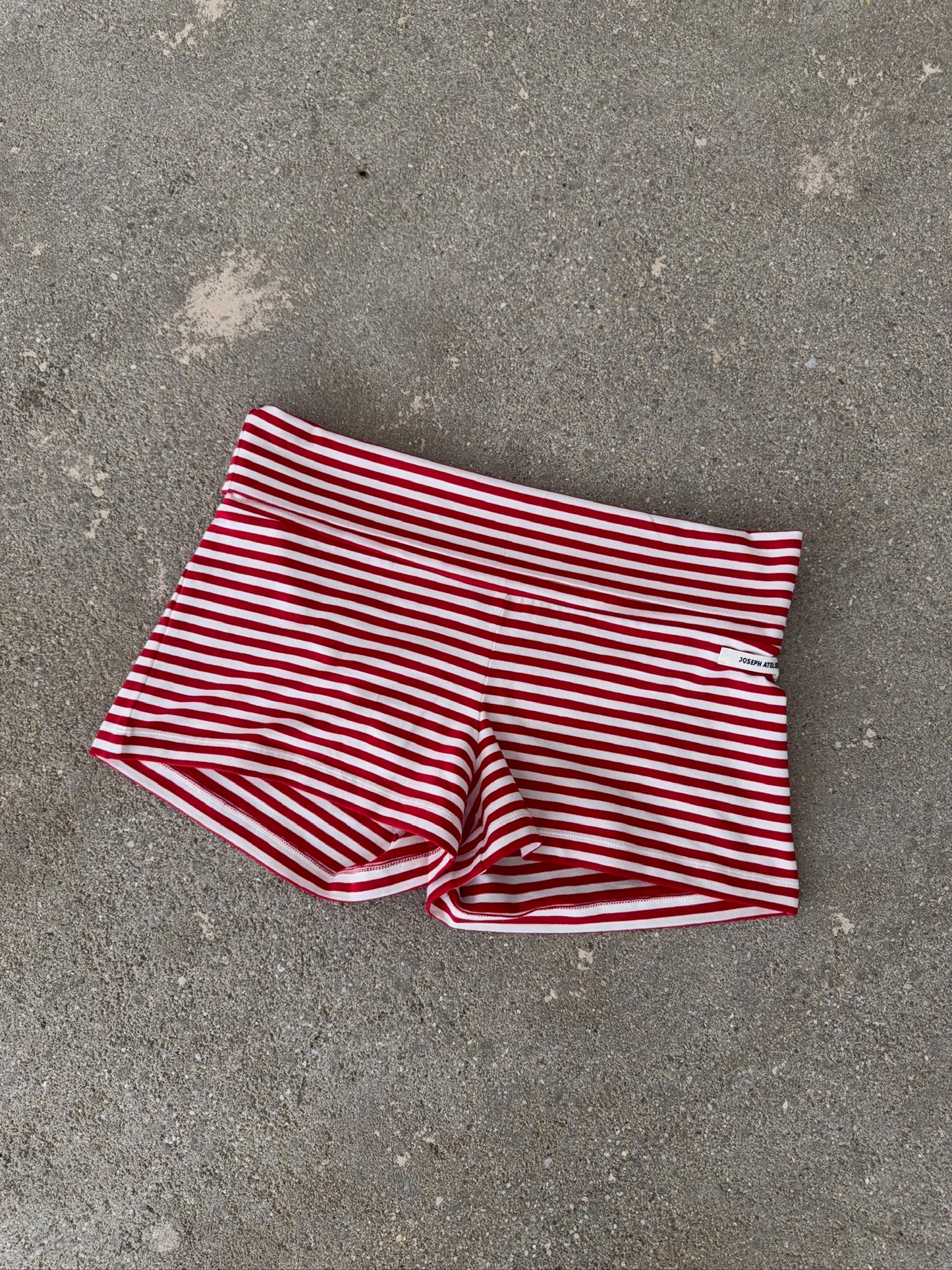 foldover shorts candy cane