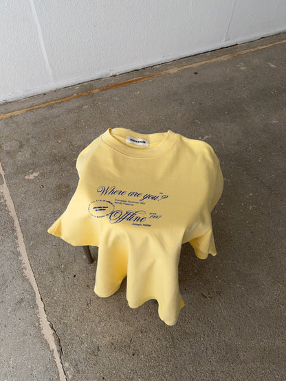 boxy tee yellow - offline