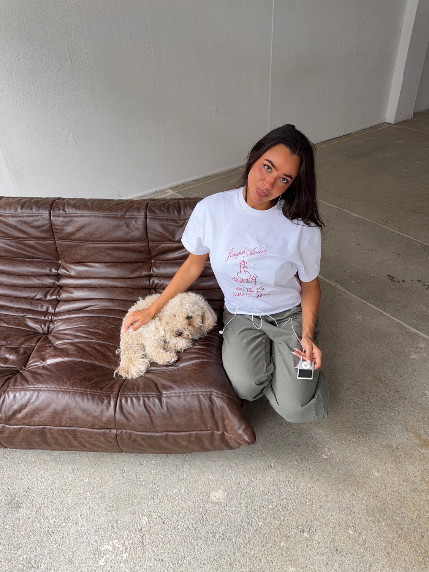 boxy tee cropped white - family business