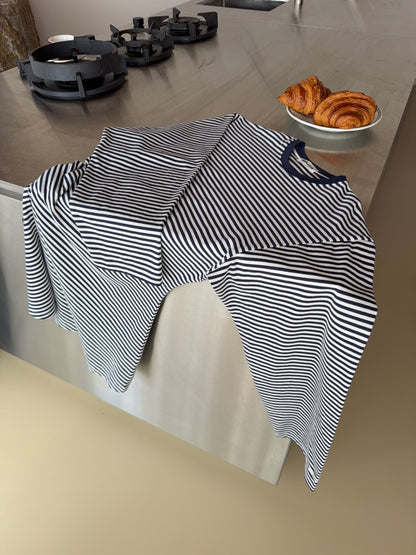 classic dress stripes - navy & cream