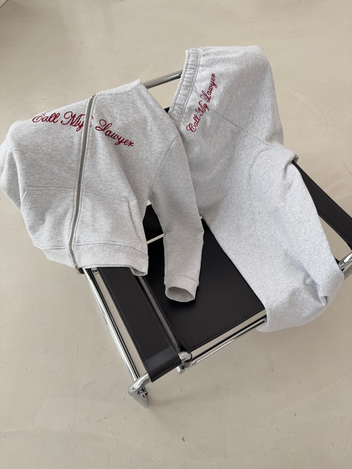 classic sweatpants wide leg grey