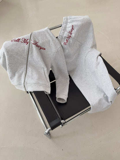 classic sweatpants wide leg grey