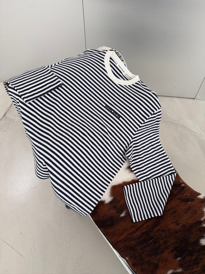 classic longsleeve stripes - navy/cream