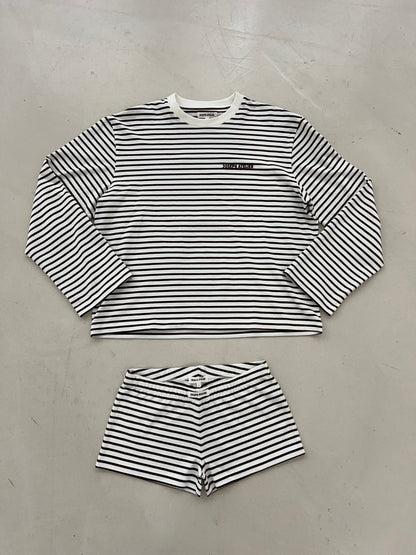 soft set stripes - brown & cream