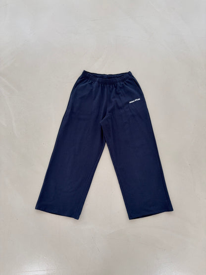 classic sweatpants wide leg royal blue