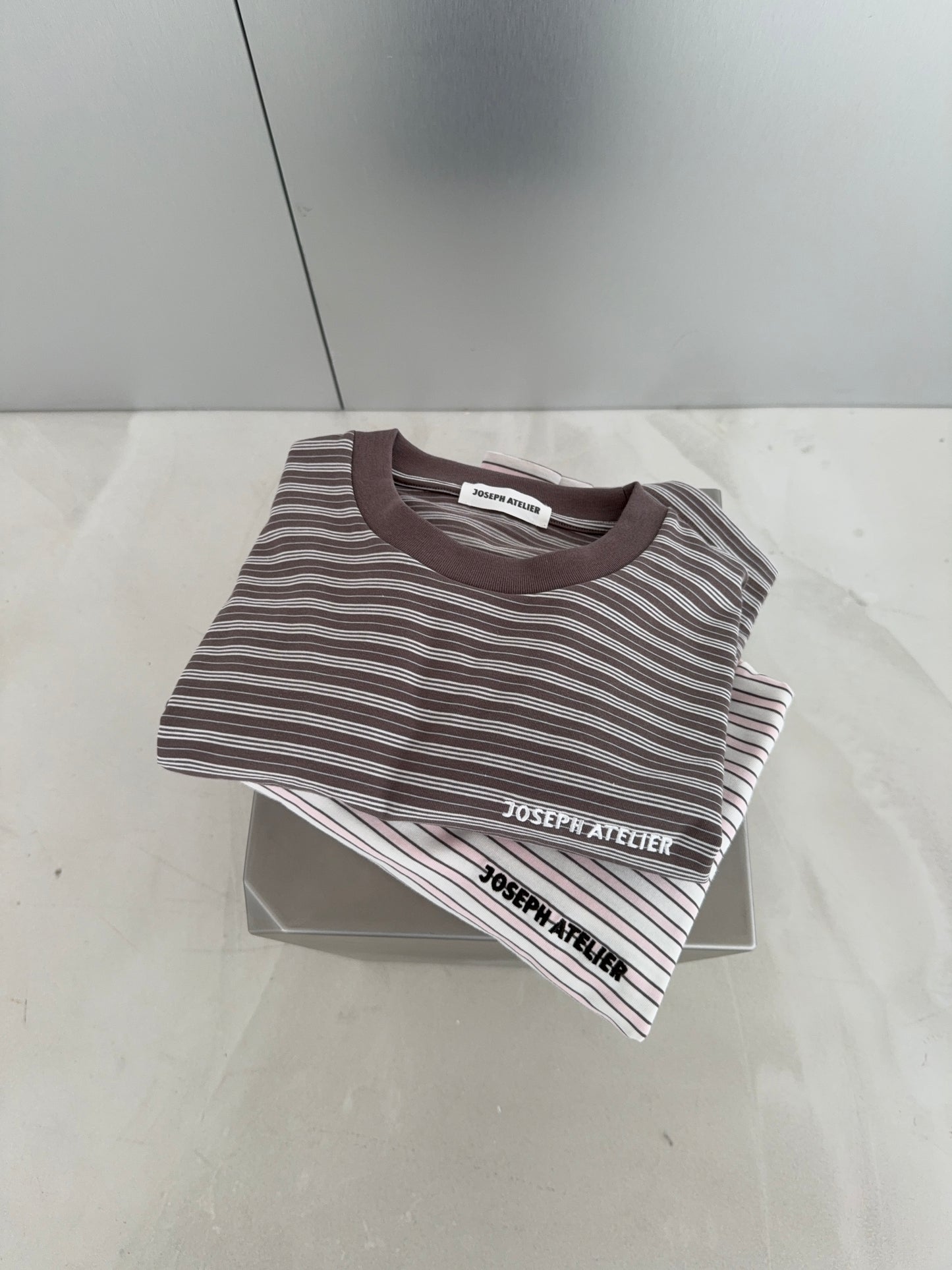 classic longsleeve stripes - blue/brown/cream