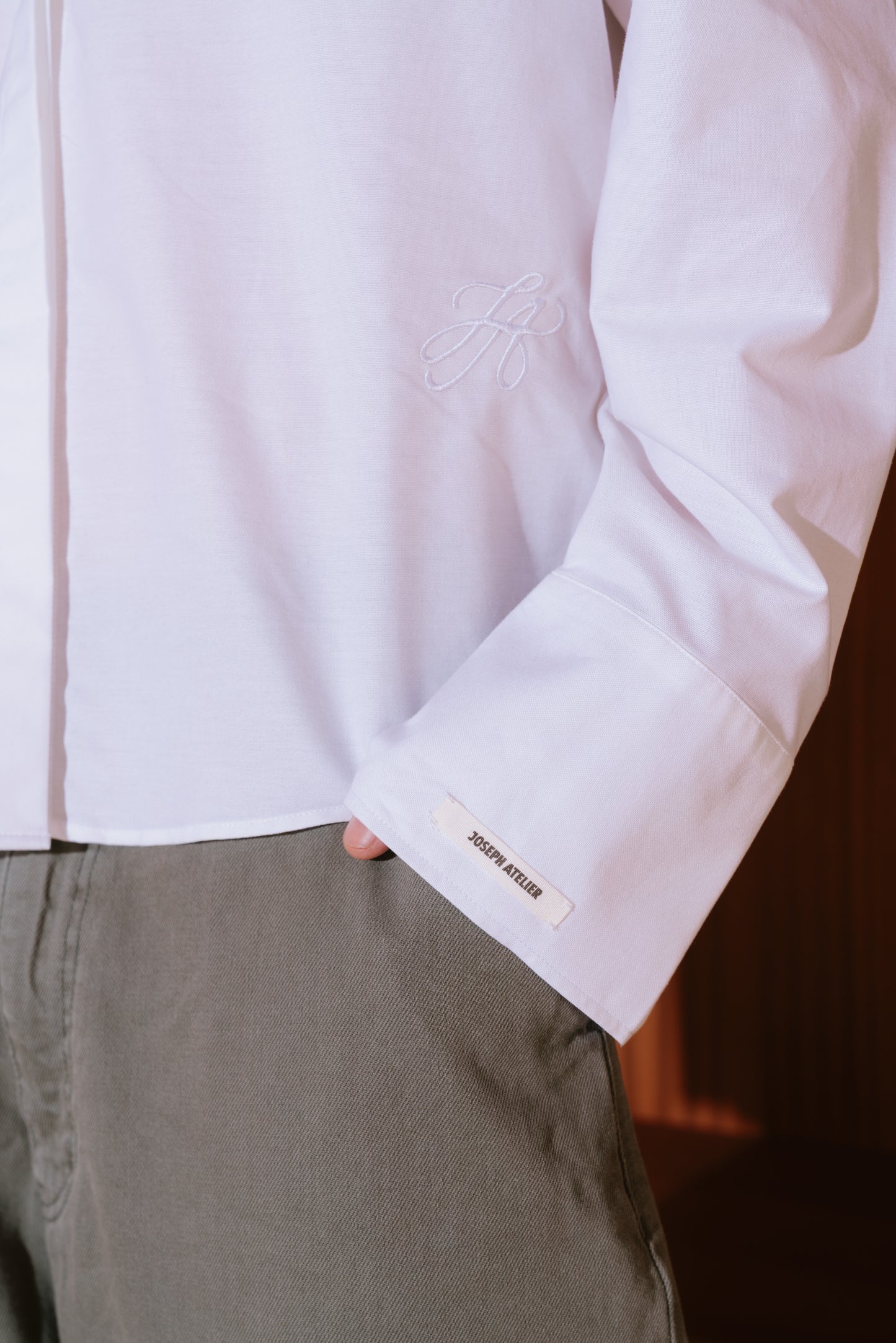core button down shirt - white
